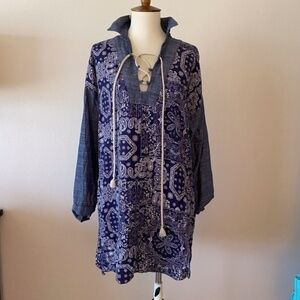 Ivy Jane Paisley Chambray Tunic XS